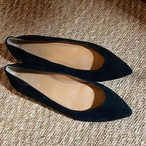 Jcrew velvet black pointed flats